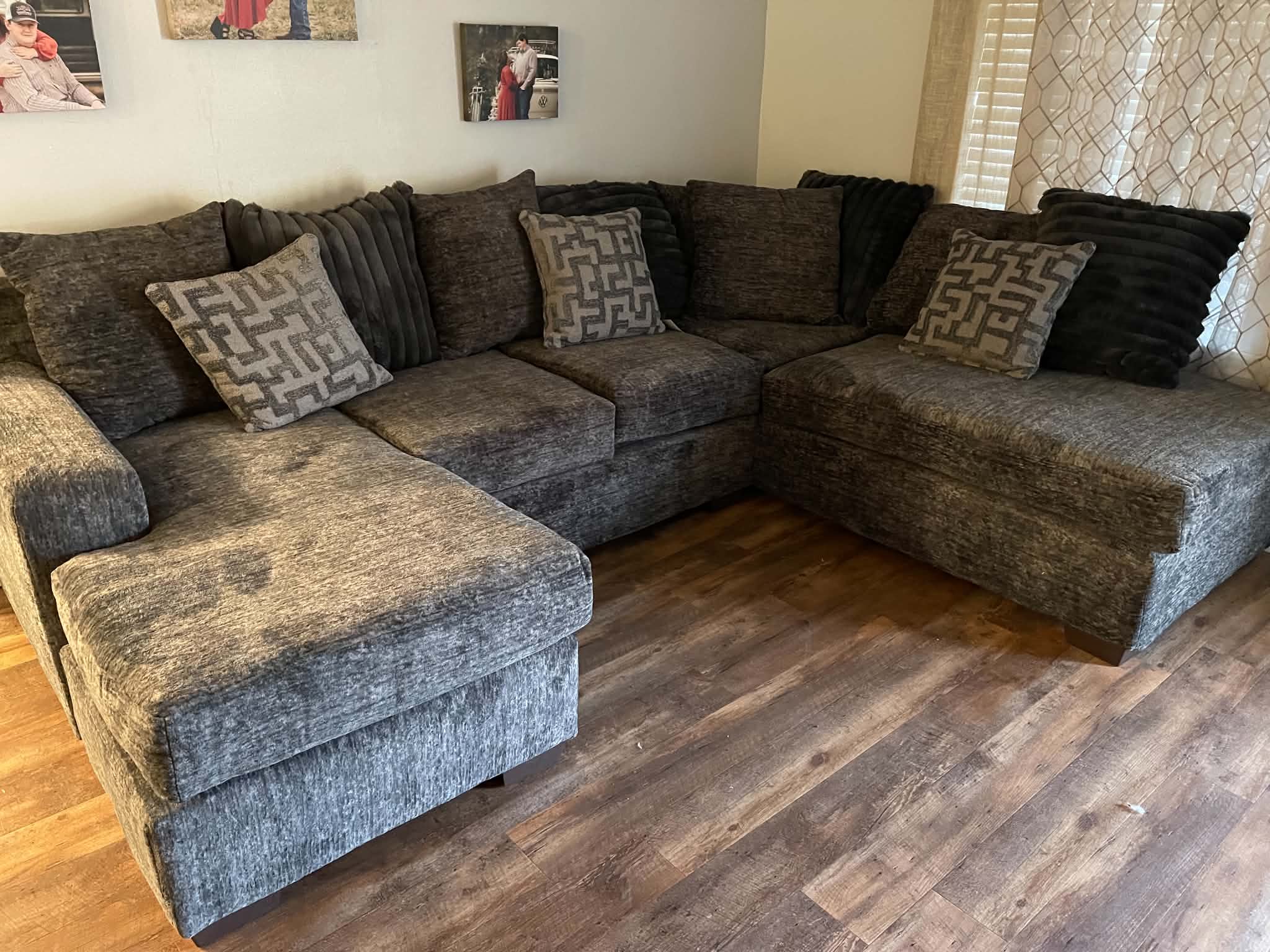 2875 Galactic Oyster & Charcoal Sectional Sofa