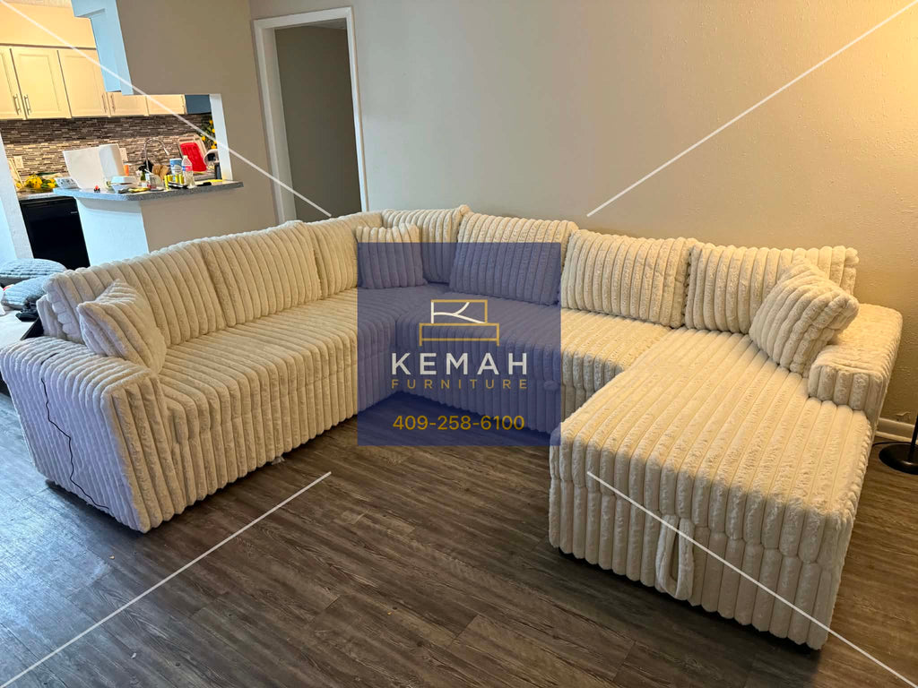 Forever Sectional Sofa with Pullout Bed & Storage