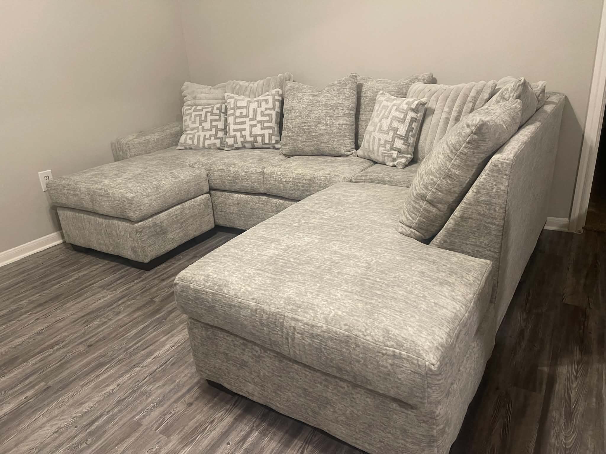 2875 Galactic Oyster & Charcoal Sectional Sofa