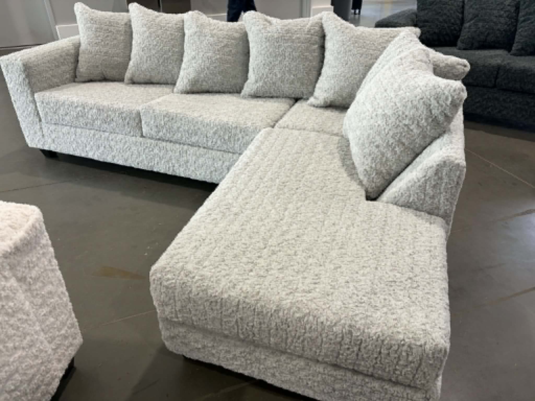 610 Sectional Sofa — Ultra Soft Teddy Bear Fabric | 5 Colors
