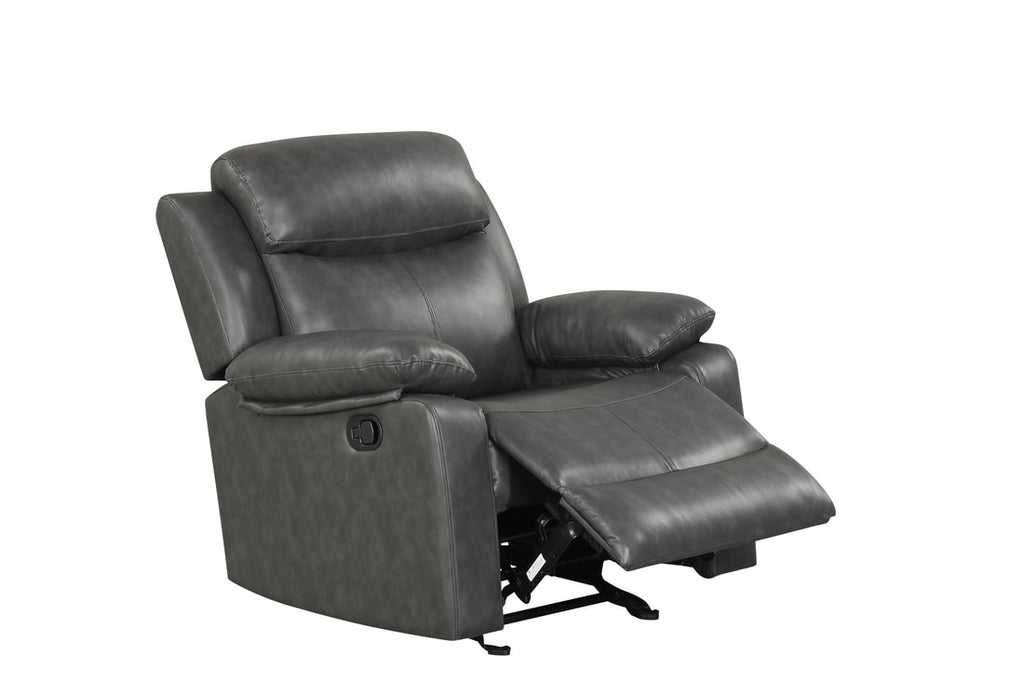Aiden 3PC Reclining Set - Black, Brown & Gray