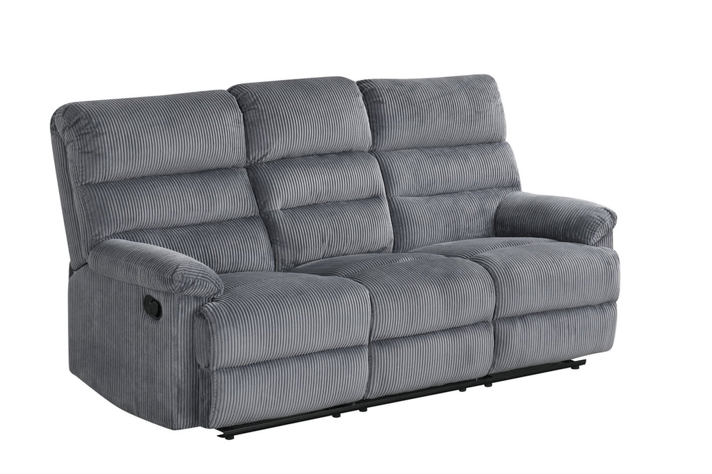 Albert 3PC Reclining Set - Black & Grey