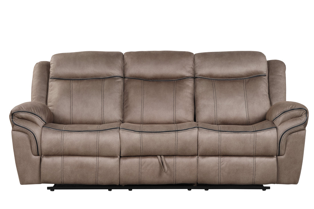 Andres 3PC Reclining Set - Brown & Gray