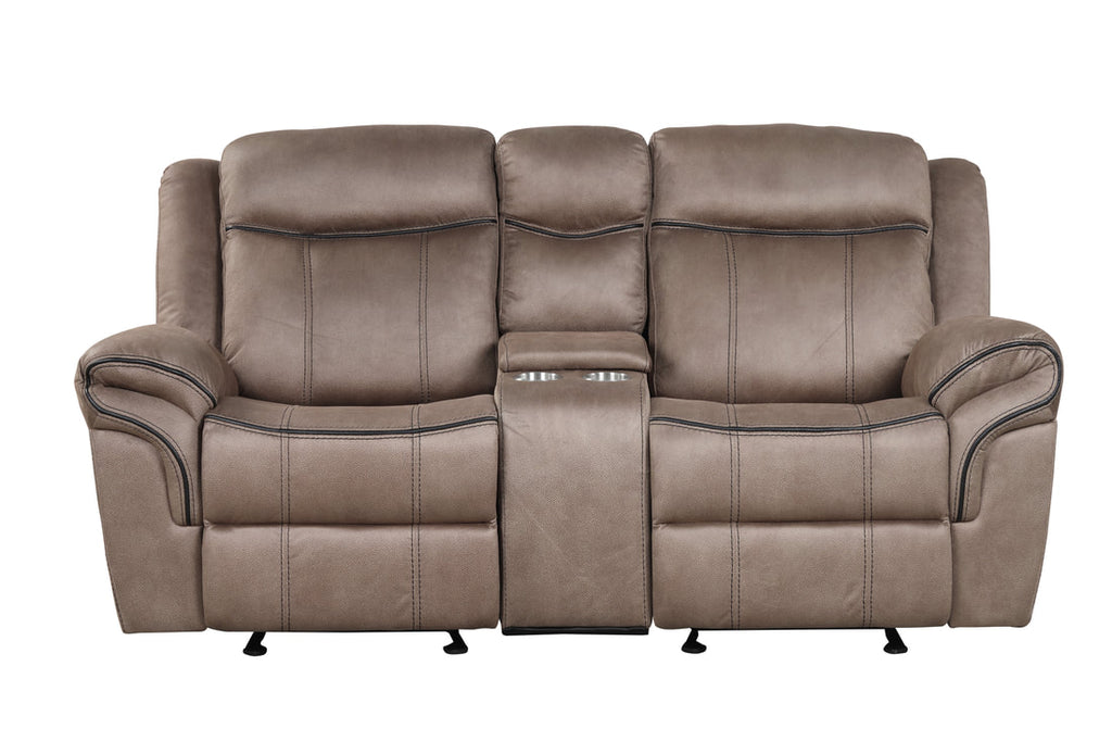 Andres 3PC Reclining Set - Brown & Gray