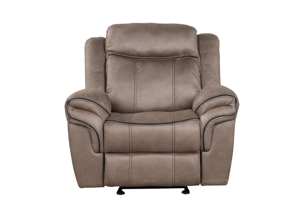 Andres 3PC Reclining Set - Brown & Gray