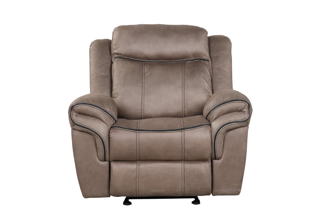 Andres 3PC Reclining Set - Brown & Gray