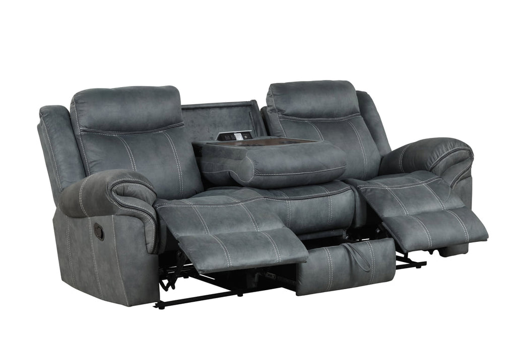 Andres 3PC Reclining Set - Brown & Gray
