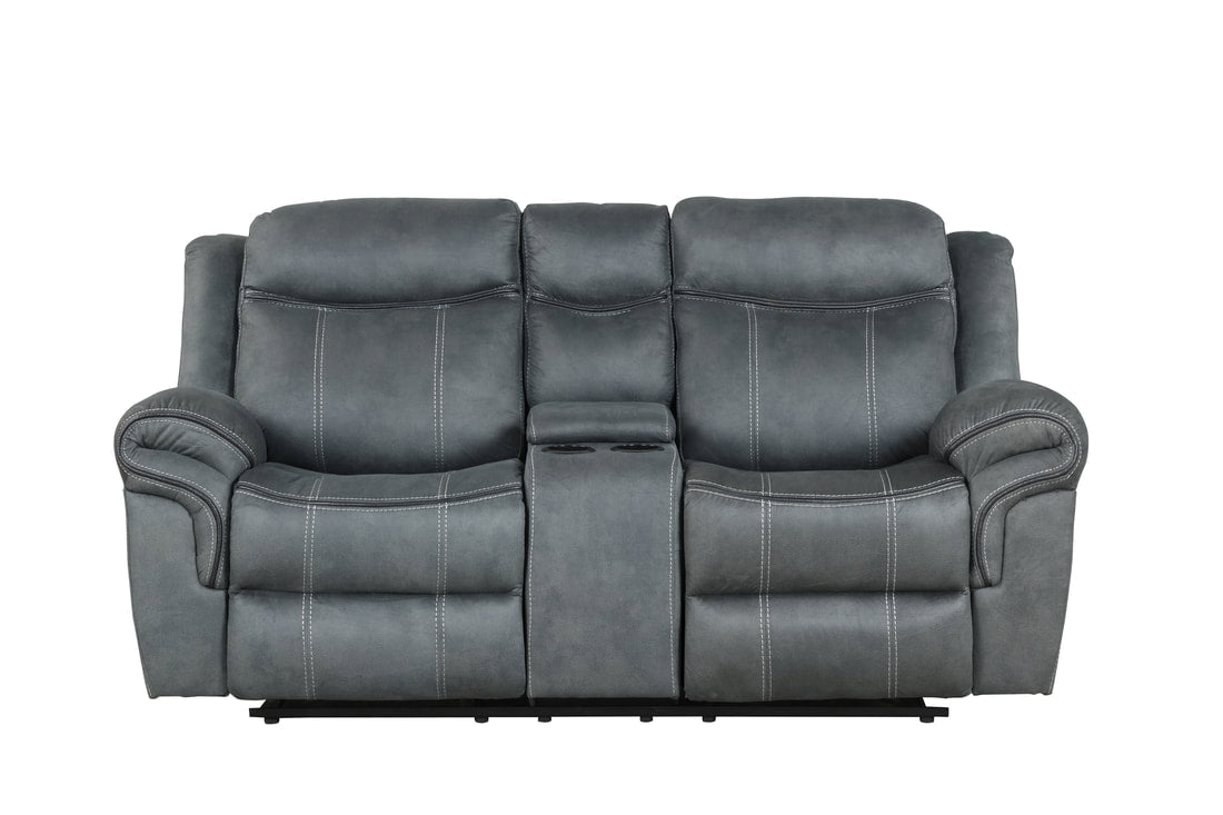 Andres 3PC Reclining Set - Brown & Gray