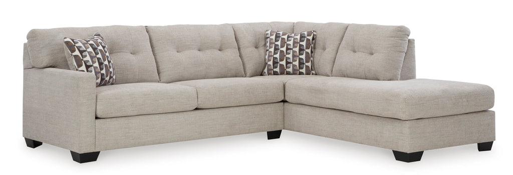 Ashley 310-04/05 Sectional | LAF Sofa & RAF Corner Chaise | Chocolate & Beige