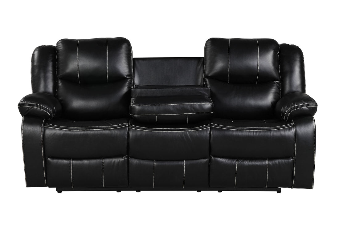 Carter 3PC Reclining Set - Black & Brown