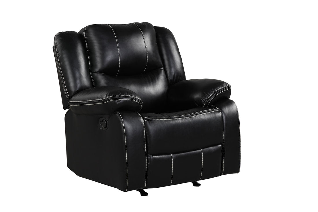Carter 3PC Reclining Set - Black & Brown