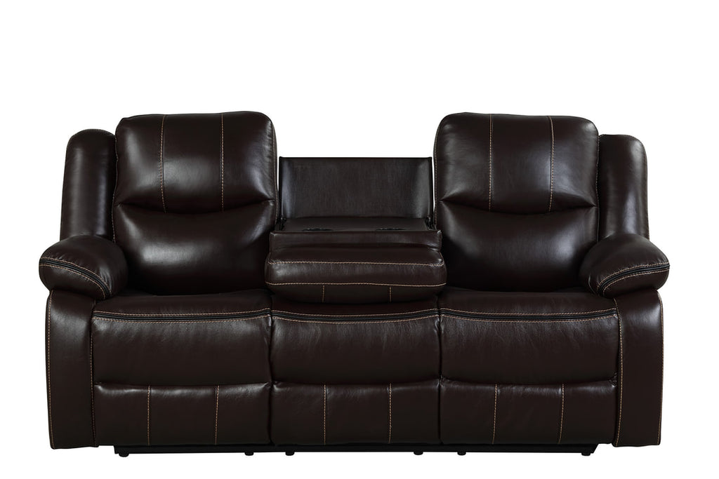 Carter 3PC Reclining Set - Black & Brown