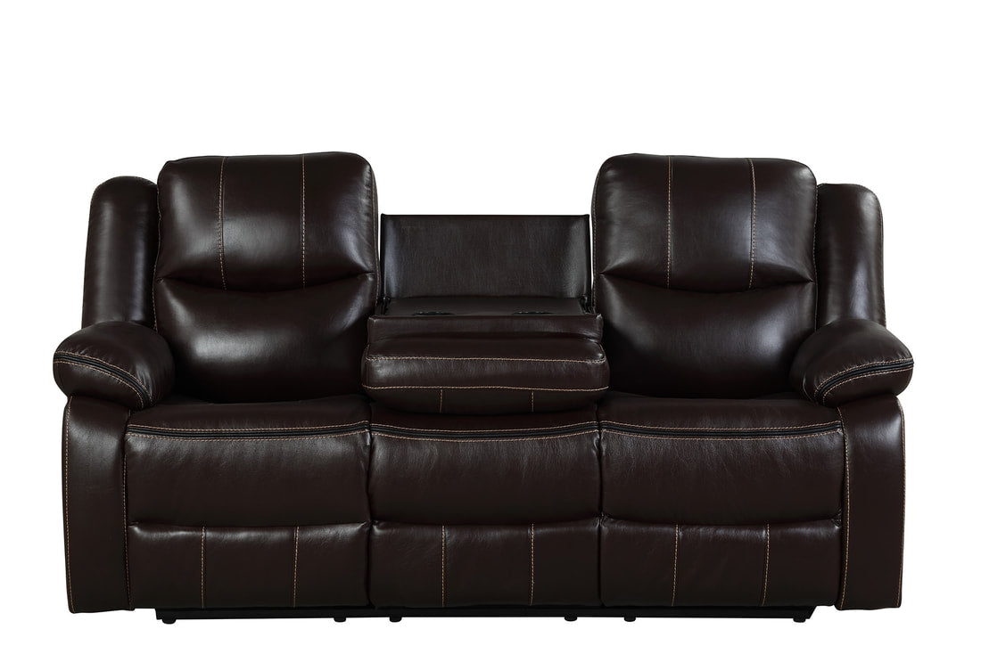 Carter 3PC Reclining Set - Black & Brown