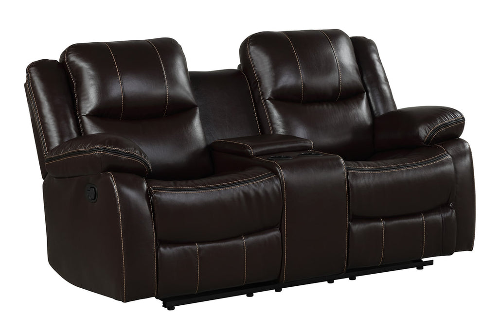 Carter 3PC Reclining Set - Black & Brown