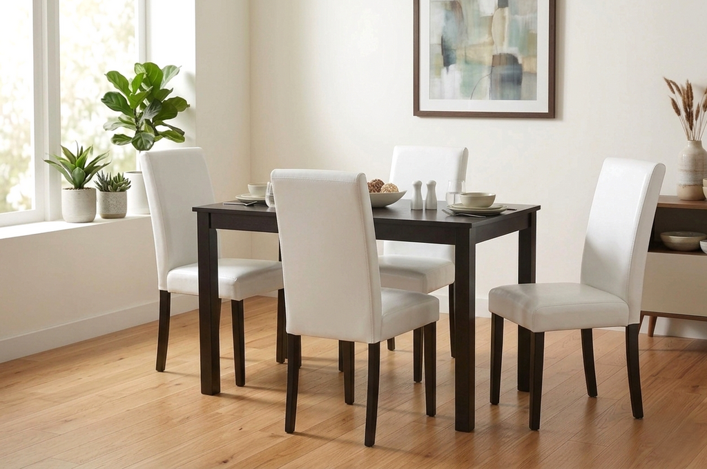 D700 Dining Table & 4 Chairs Set | Modern Design