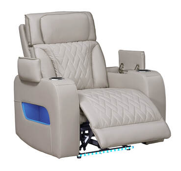 Dubai 3PC Power Reclining Set - Brown, Black & Beige