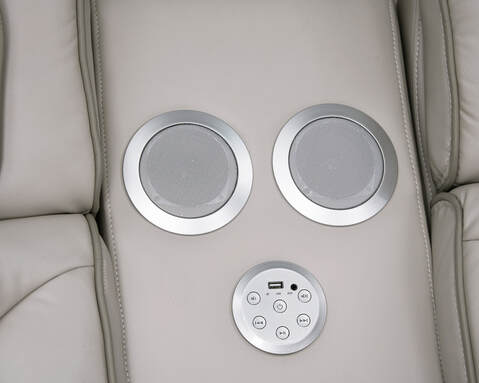 Dubai 3PC Power Reclining Set - Brown, Black & Beige