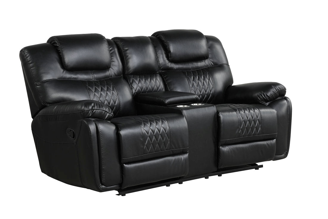 Galveston 3PC Oversized Reclining Set - Brown & Black