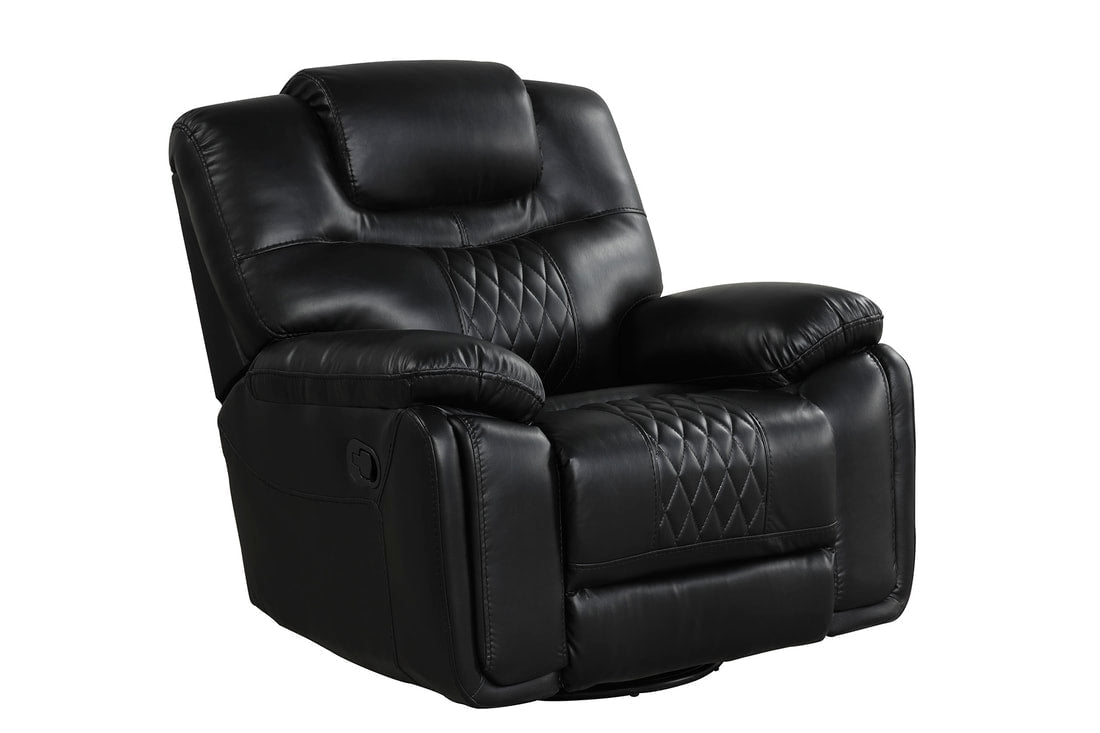 Galveston 3PC Oversized Reclining Set - Brown & Black