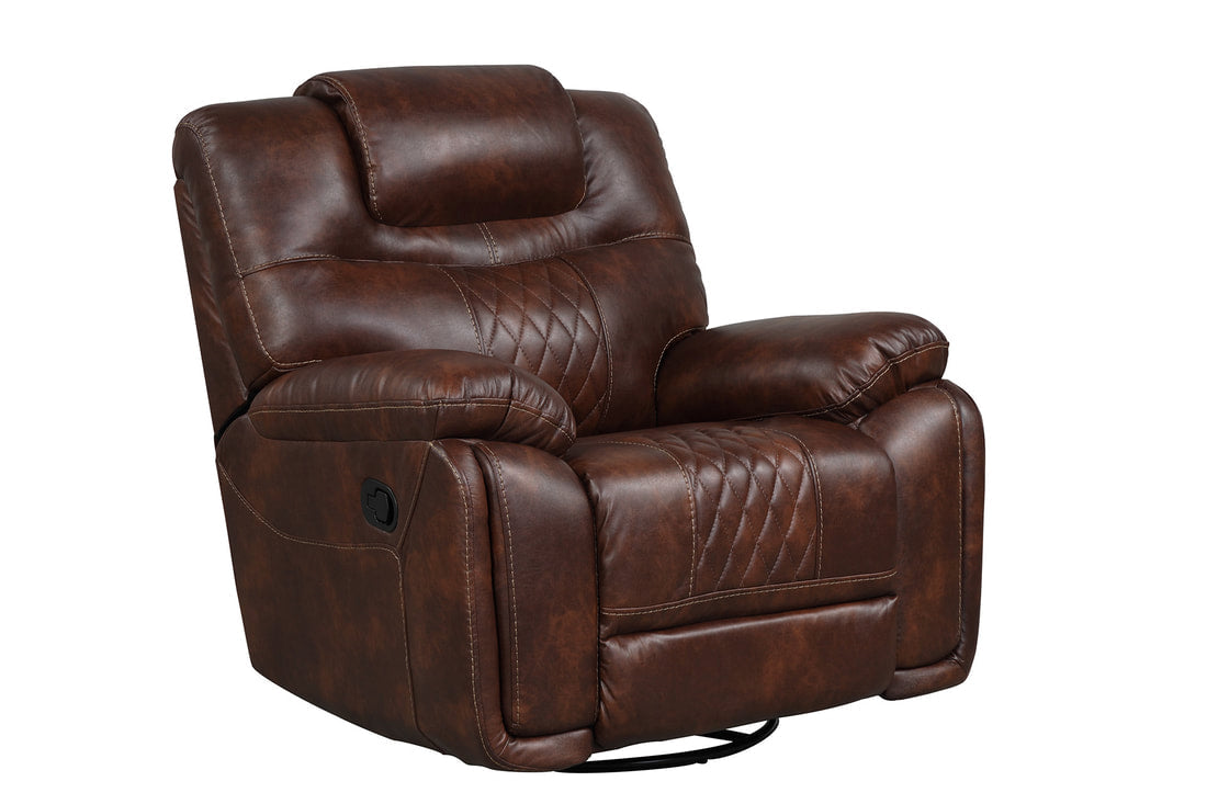 Galveston 3PC Oversized Reclining Set - Brown & Black