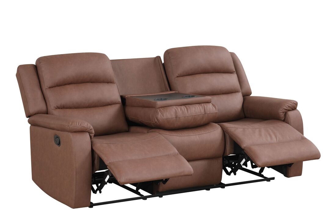 Hope 3PC Reclining Set - Gray, Brown & Beige