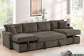 July Double Storage Chaise Sectional | Pull-Out Bed, USB Ports & Drop-Down Table