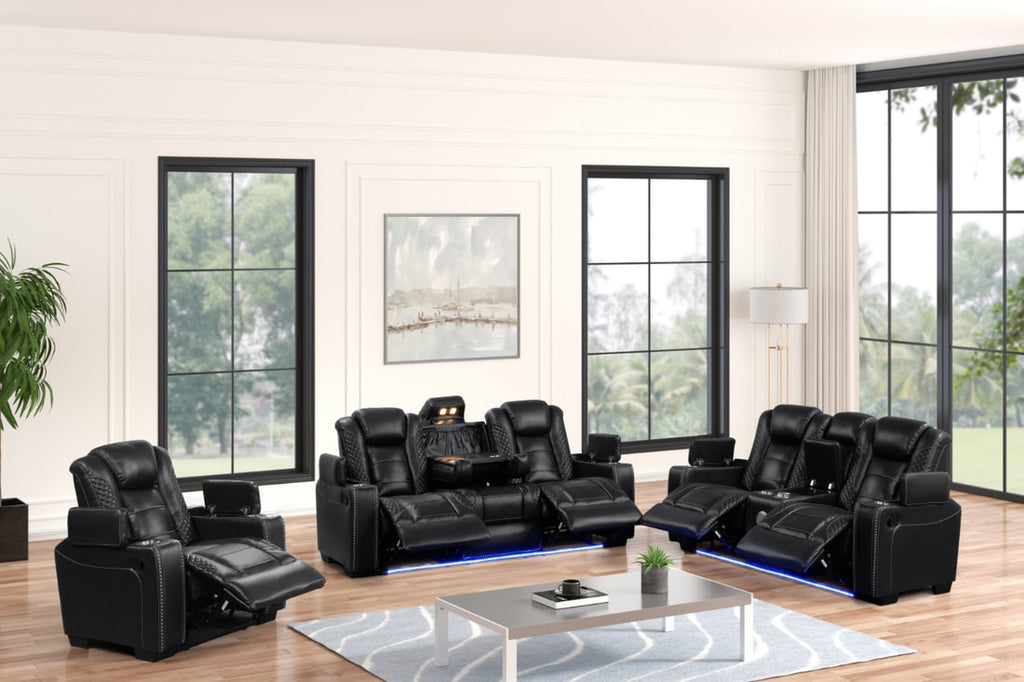 Stefano 3PC Reclining Set - 6 Color Options