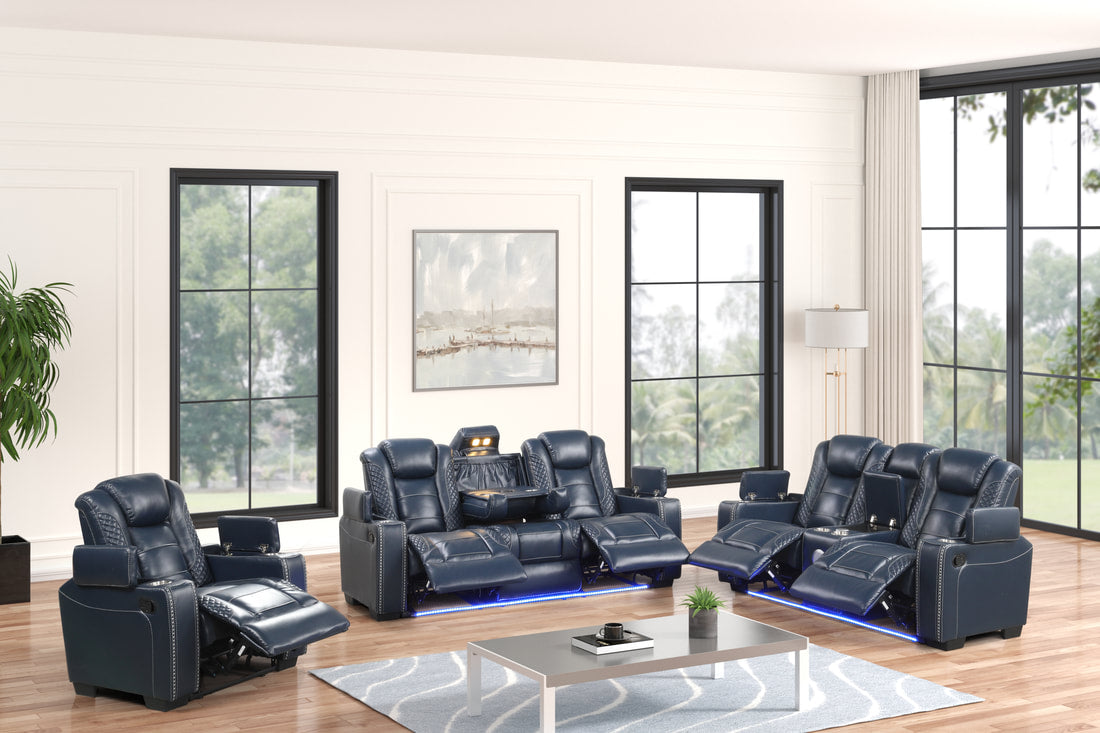 Stefano 3PC Reclining Set - 6 Color Options