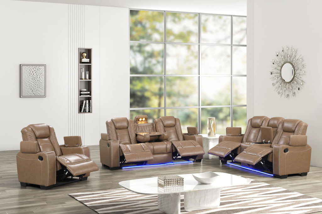 Stefano 3PC Reclining Set - 6 Color Options