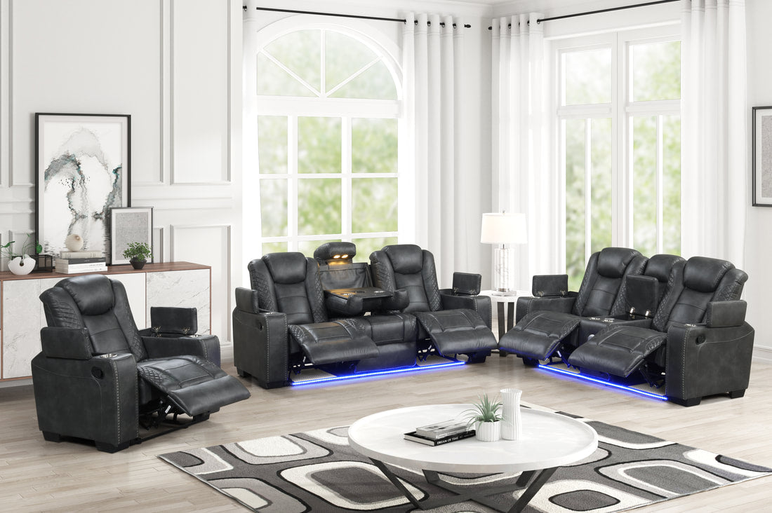 Stefano 3PC Reclining Set - 6 Color Options