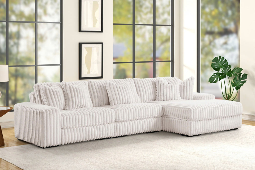SUNDAY2 3-Piece Sectional | Extra Seating | Beige & Black