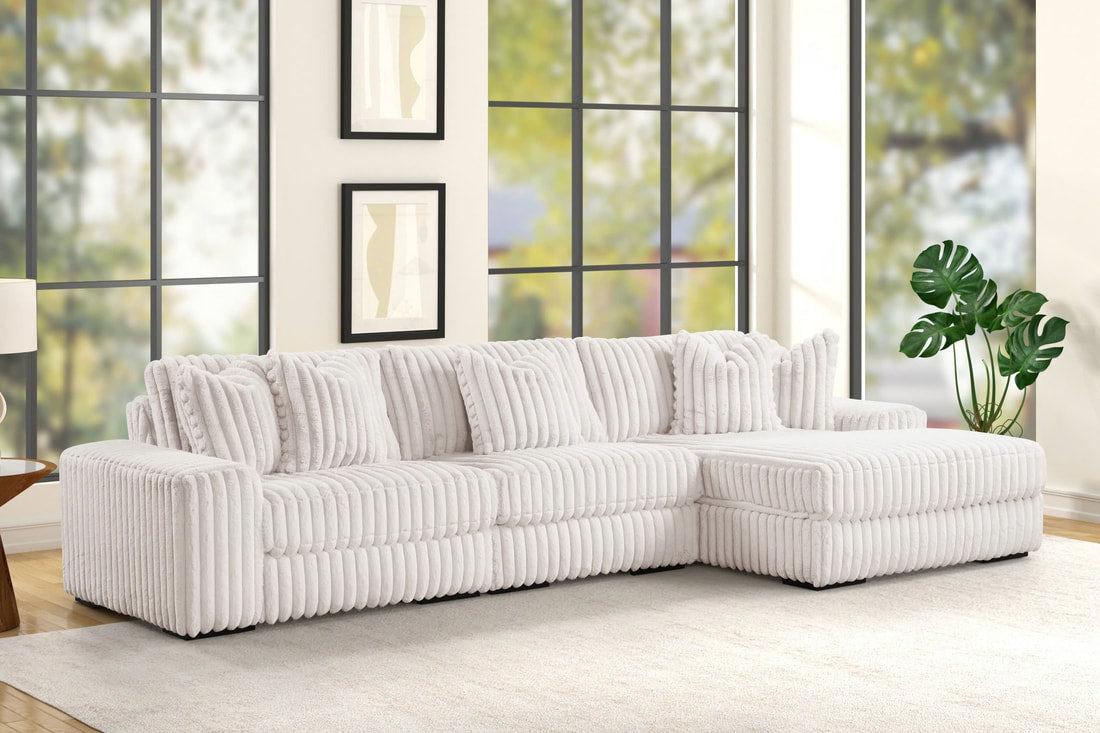 SUNDAY2 3-Piece Sectional | Extra Seating | Beige & Black