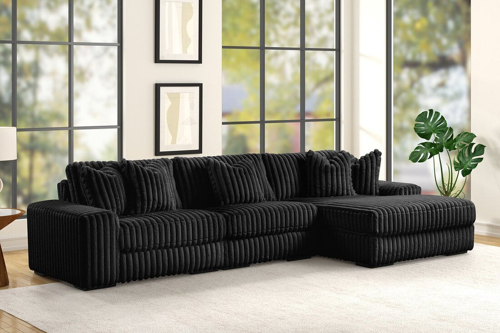 SUNDAY2 3-Piece Sectional | Extra Seating | Beige & Black