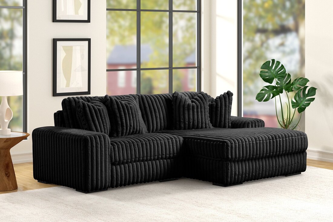 SUNDAY2 2-Piece Sectional | Gray, Black & Beige