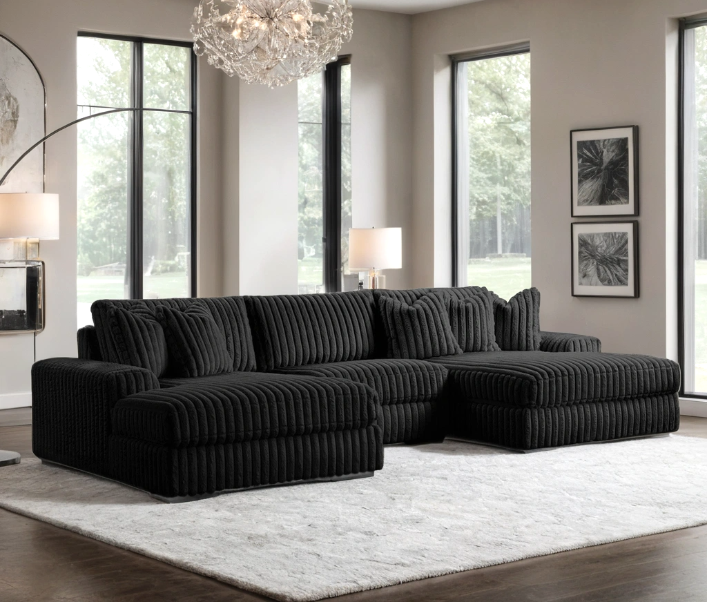 XL SUNDAY2 3-Piece Sectional | TikTok Viral Oversized Sofa | Silver, Beige & Black