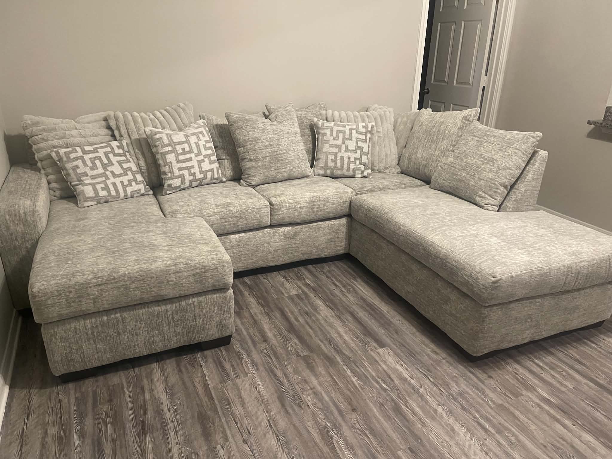 2875 Galactic Oyster & Charcoal Sectional Sofa