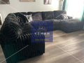 Austin Sectional Sofa — Thick Stripe Fabric | 5 Colors